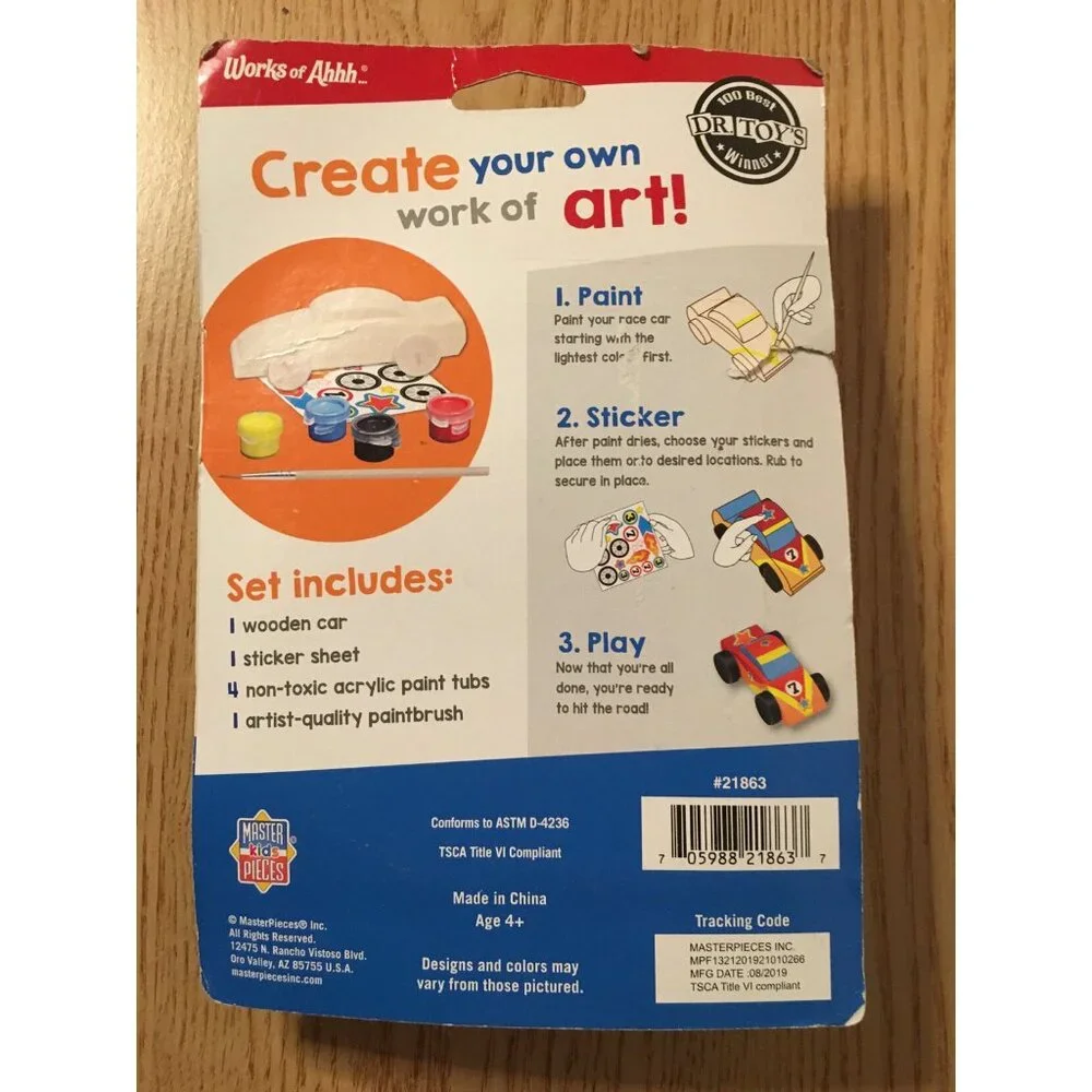 Free With Bundle Or Purchase New Boys Or Girls Paint Your Own Race Car Set
